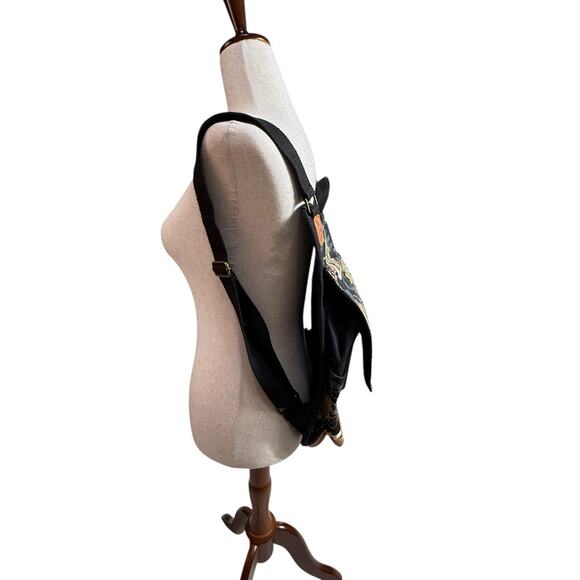 Ripple Japan Unisex Embroidered Canvas Backpack Japanese Dragon Art Vegan Bag - Picture 3 of 14